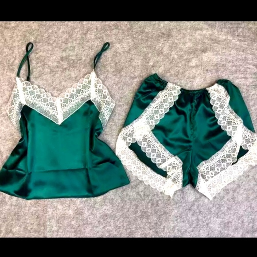 Women's Sleepwear Sexy Satin Pajama Set